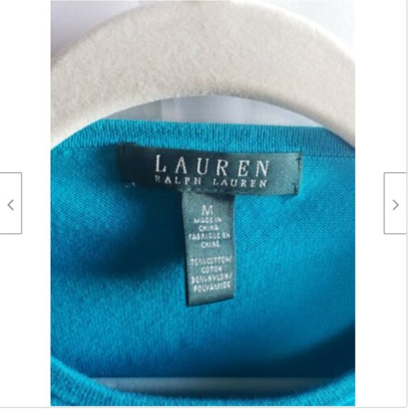 Lauren Ralph Lauren Zipper Shoulder Sweater Top - Picture 4 of 5